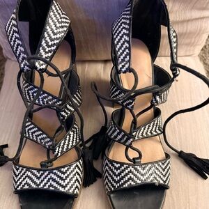 Elegant Black and White Women's Heels
